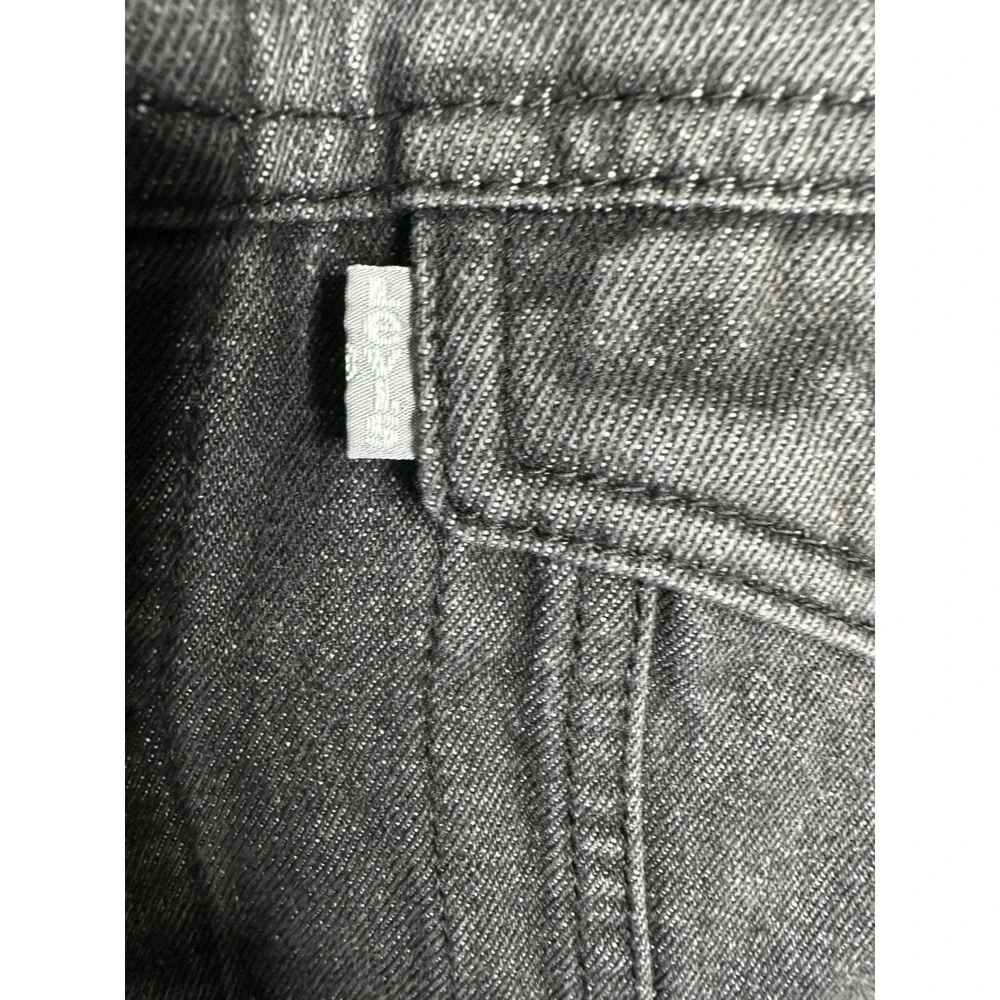 Levi's Silver Tab Men's‎ Black Denim Trucker Jacket with White Faux Shearling